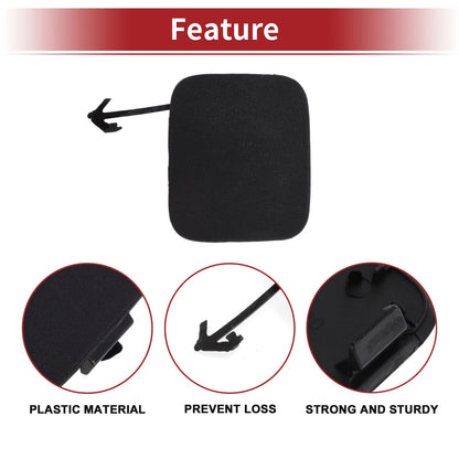 Rear Tow Hook Cover for Toyota Prius (2016-2018) - Black 1 x Cap