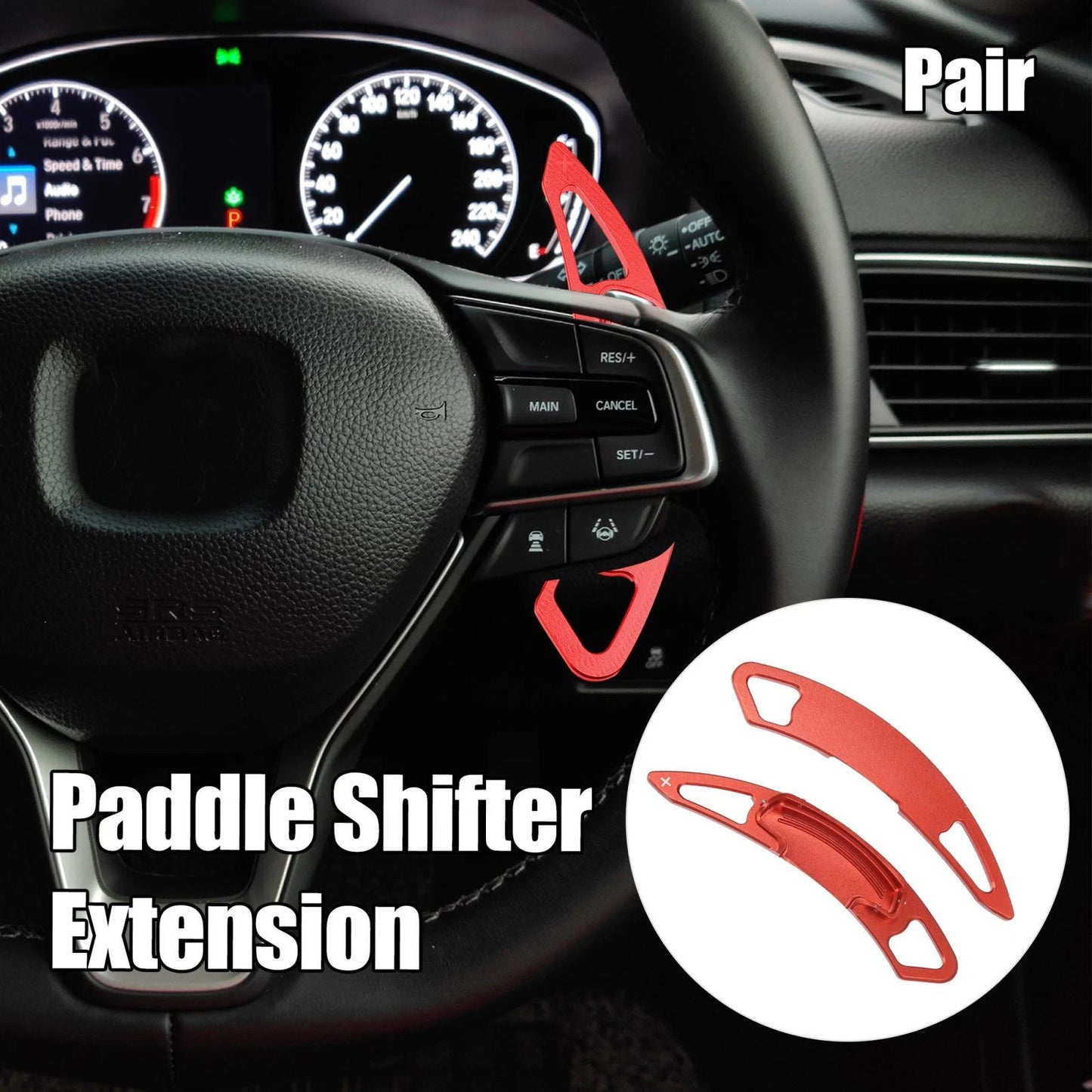 Paddle Shifter  Aluminum Alloy Red for Honda Spirior Odyssey (2015-2018)