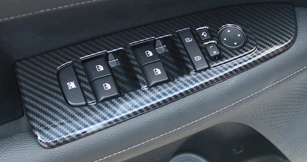 Carbon Fiber Window Lift Panel Armrest Lid Cover Trim for Kia Forte K3 (2019-2021)