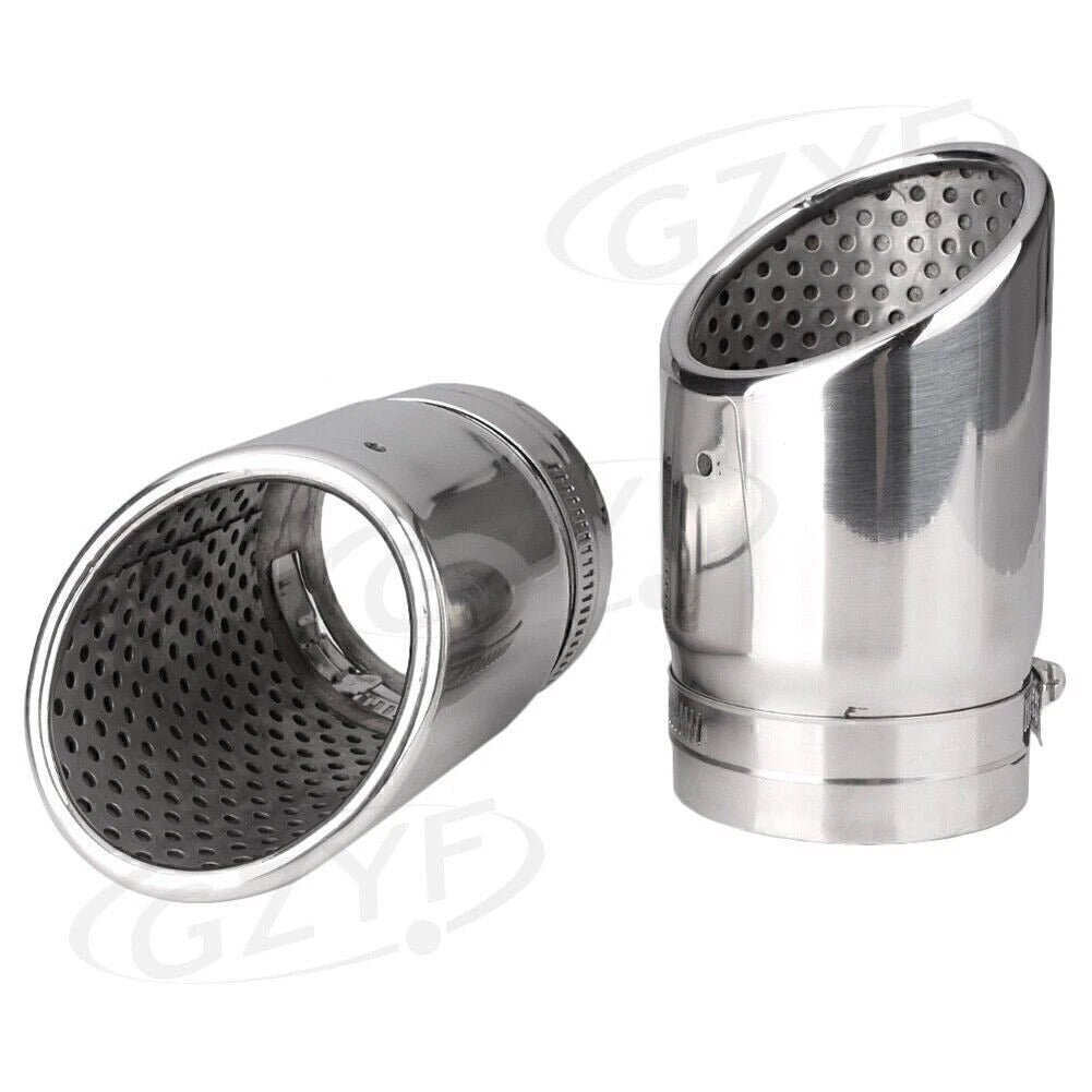 2 x Chrome Exhaust Muffler for Audi A4 Sedan B8, Q5 (2008-2013)