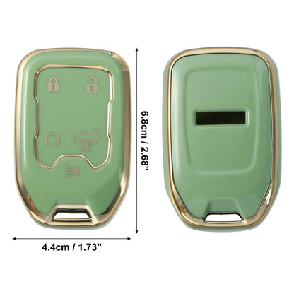 Key Fob Cover Case for GMC Sierra 1500 with Keychain 5 Button Green