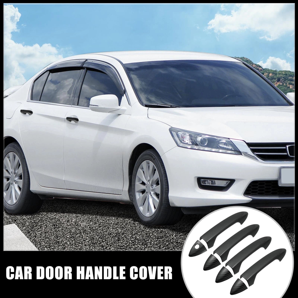 Carbon Fiber Door Handle Covers for Honda Accord, Pilot (2003-2023)