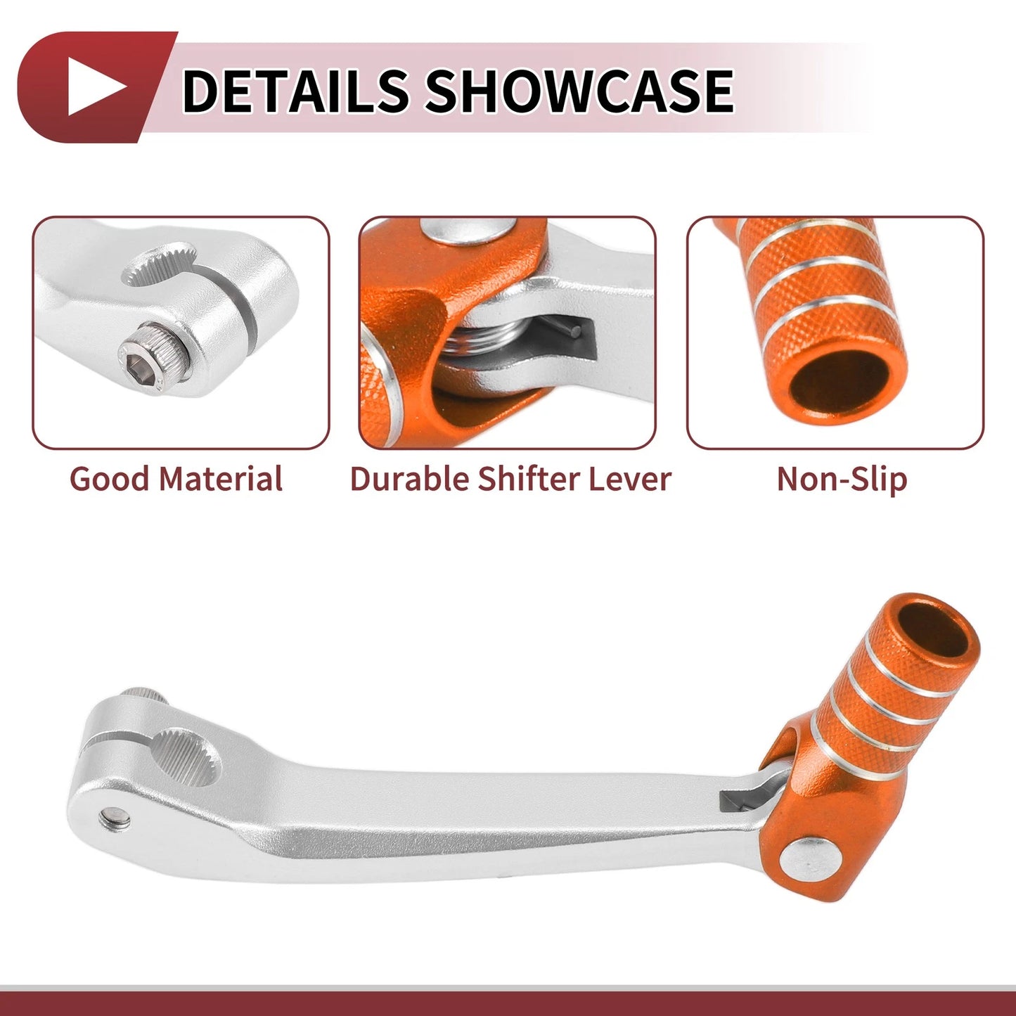 Motorcycle Gear Shifter Lever for Honda CRF150F (2003-2017) Silver Orange