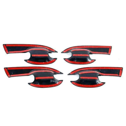 4 x Carbon Fiber Style Door Handle Bowl Covers for Isuzu D-Max (2012-2023)