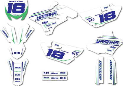 YZ85 Sinister White Style Graphics Kit for YAMAHA YZ 85 (2015-2021)