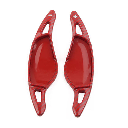 Carbon Fiber Red Steering Wheel Paddle Shifter Extensions for BMW 3/5/6/7/8 Series