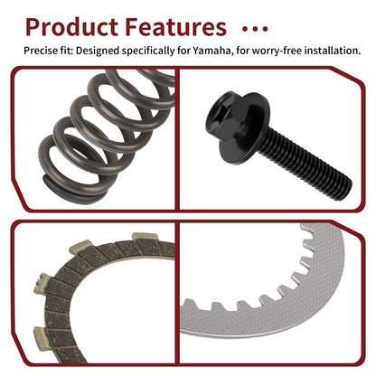Clutch Friction Steel Plates & Springs Bolts for Yamaha YZ250 (2002–2024)