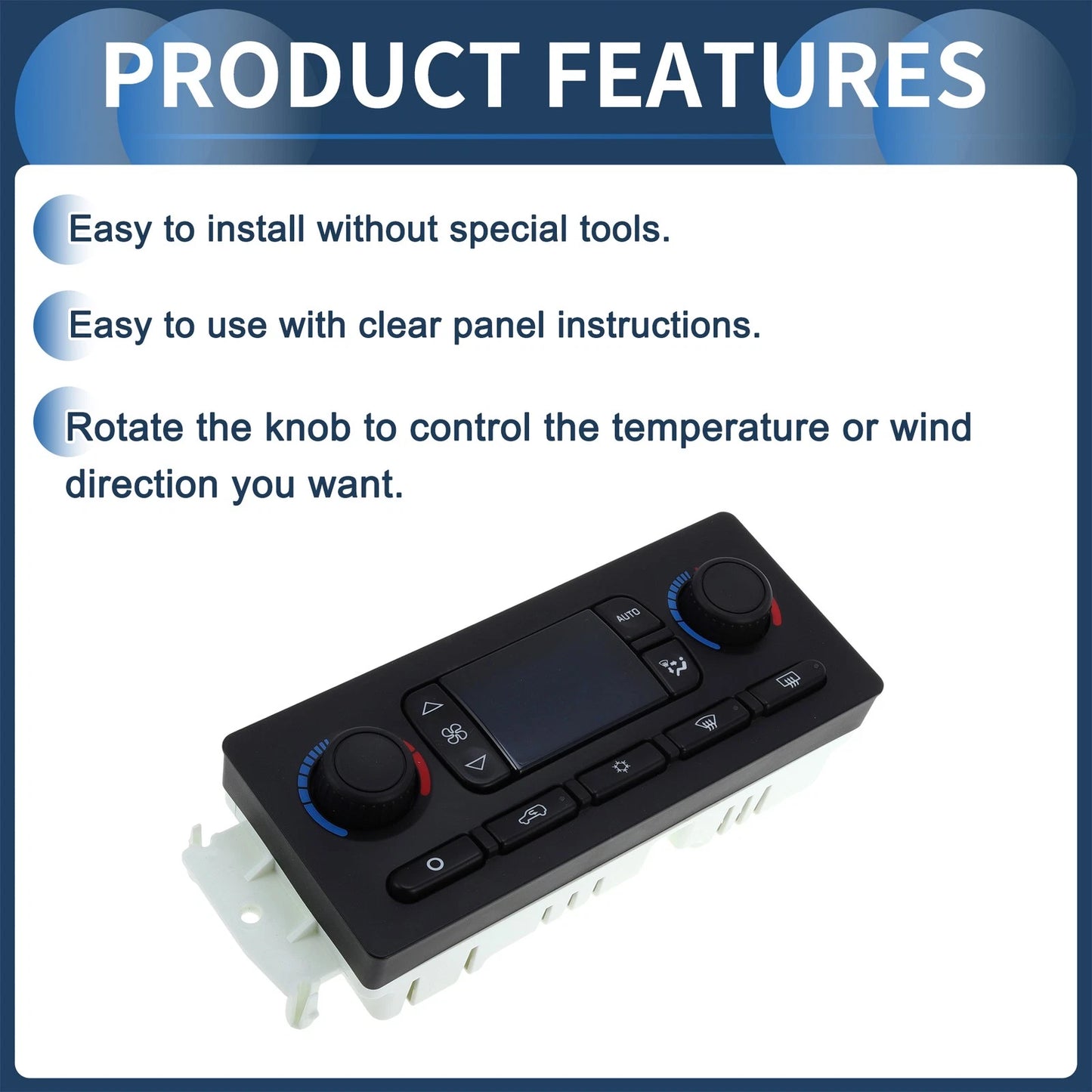 Climate Control Module for GMC Yukon XL 1500 2500 Black (2003 - 2004)