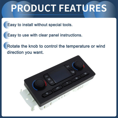 Climate Control Module for GMC Yukon XL 1500 2500 Black (2003 - 2004)