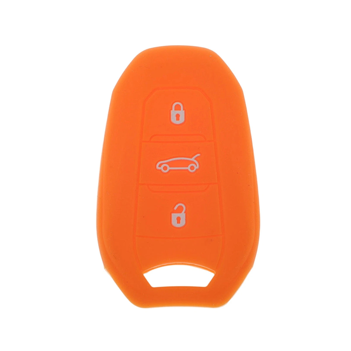 Orange Key Fob Shell Cover Case for Peugeot 208/e208 (2019-2023)