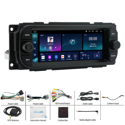 6.8'' Stereo Radio GPS Head Unit for Jeep Chrysler Dodge (1998-2010)