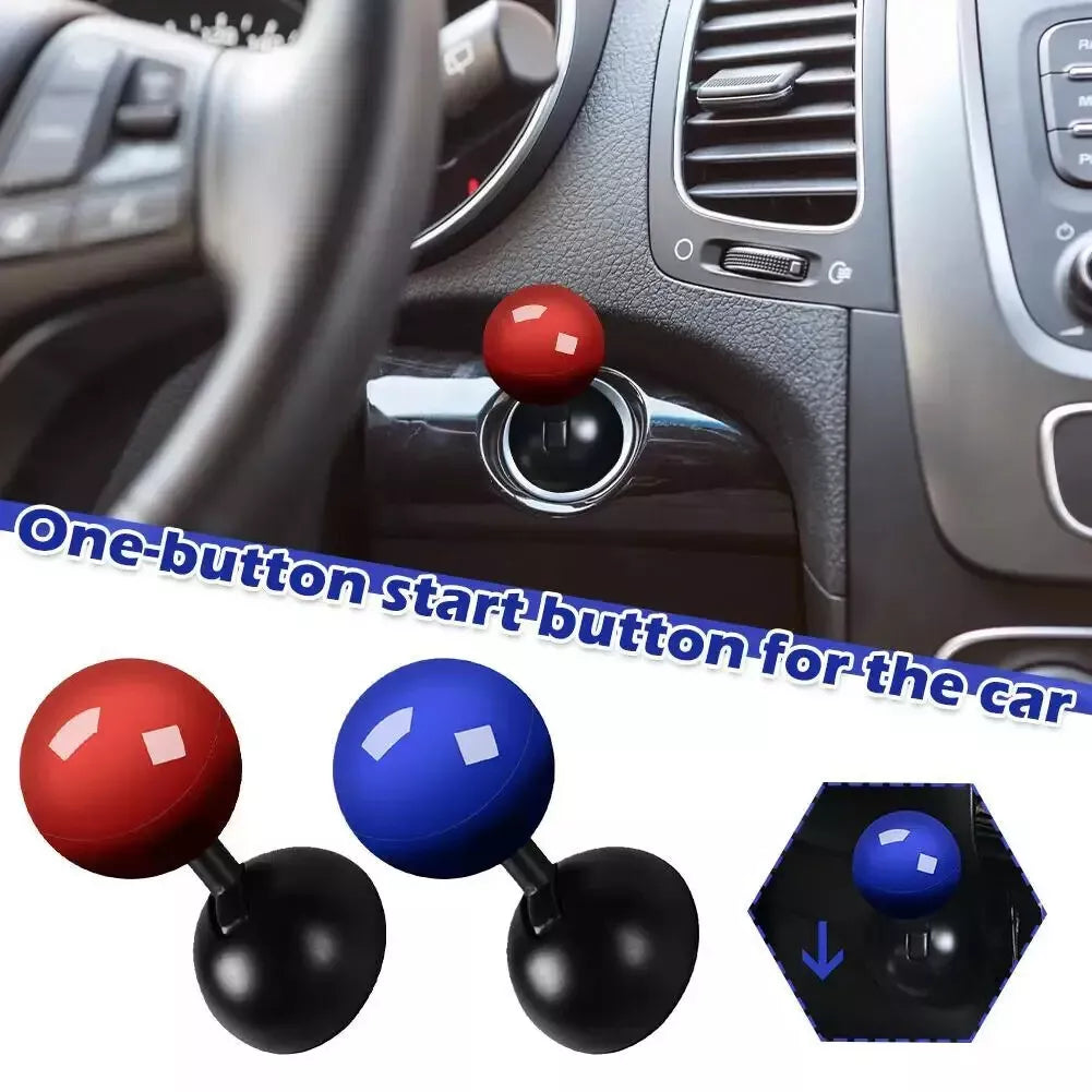 Blue Car Push to Start Button Rocker Engine One-Touch Start Stop Lever