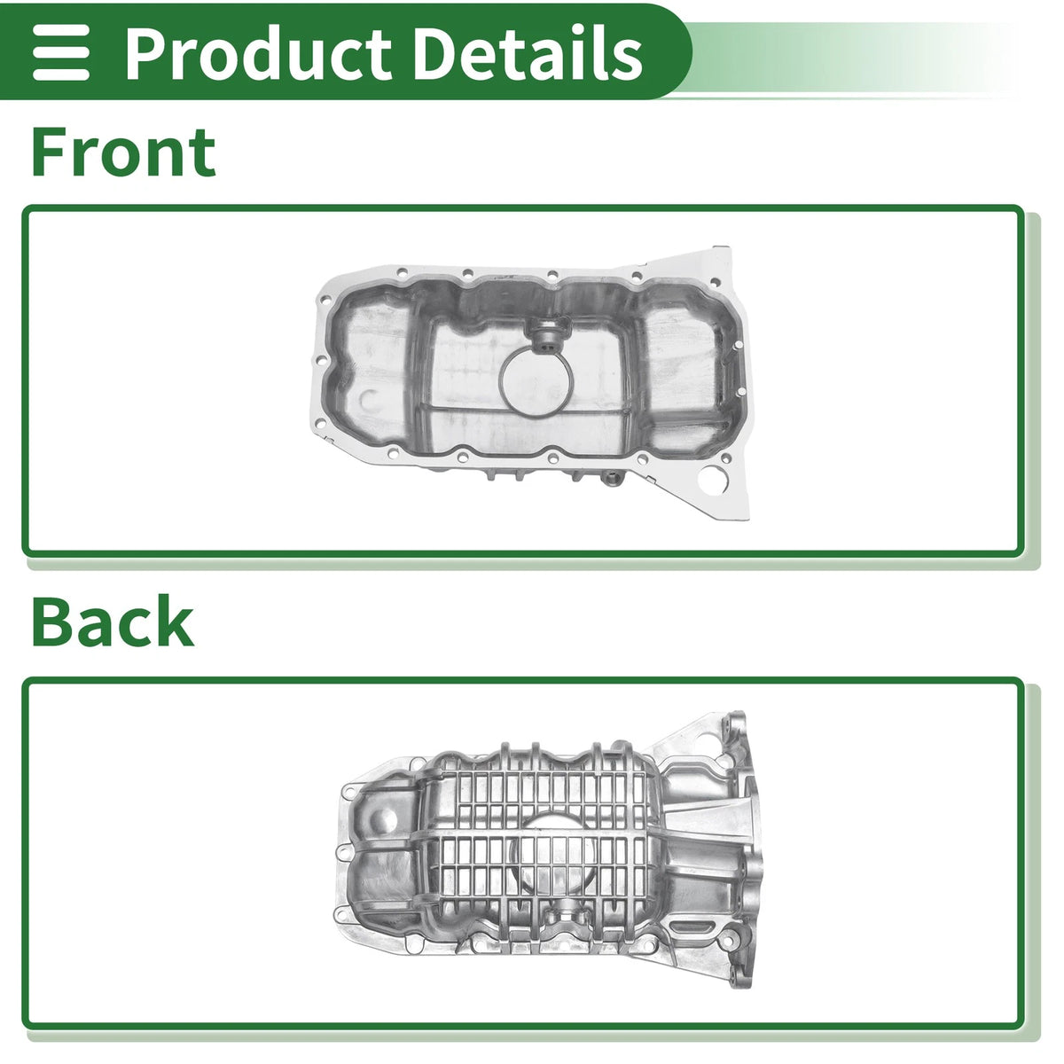 Engine Oil Pan for Ford Fiesta Ikon 2011-2015 (1 x Aluminum)