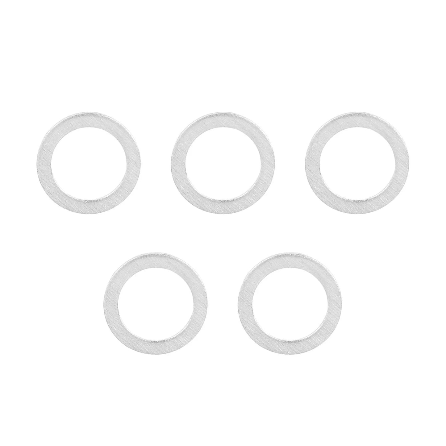 5 x M14 Silver Tone Oil Drain Plug Gaskets for Mazda (1990-2023)
