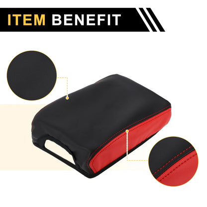Console Lid Armrest Cover for Toyota Tacoma (2016-2020) Waterproof Black Red