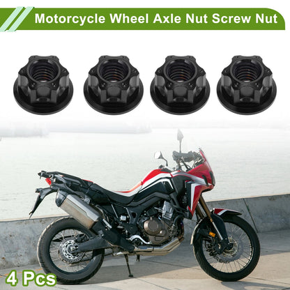 4Pcs Wheel Axle Nut Screw Nut M8 x 1.25 for Cars/Motorcycles/Bicycles