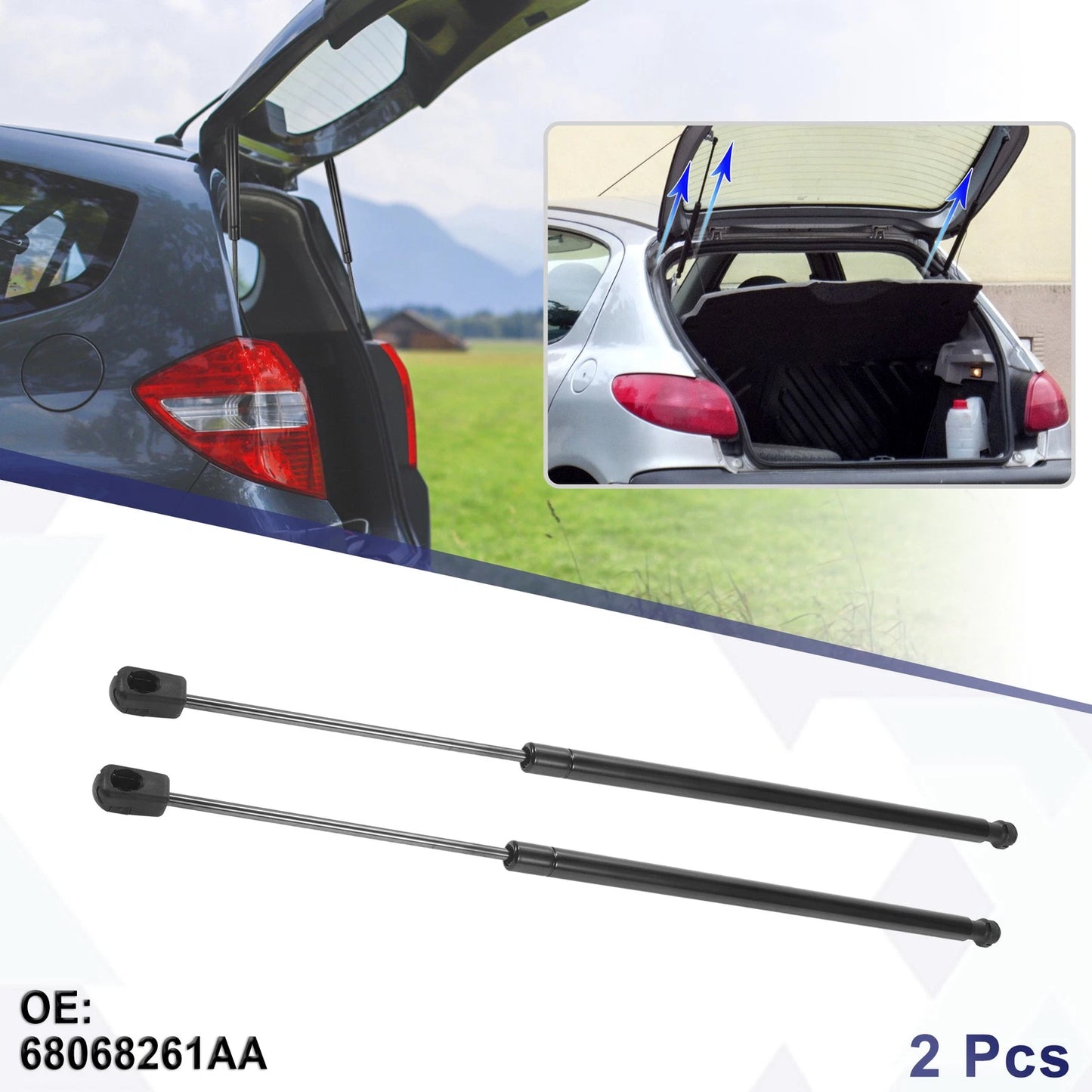 Rear Hatch Lift Support Gas Struts for Jeep Wrangler JK (2011-2015)