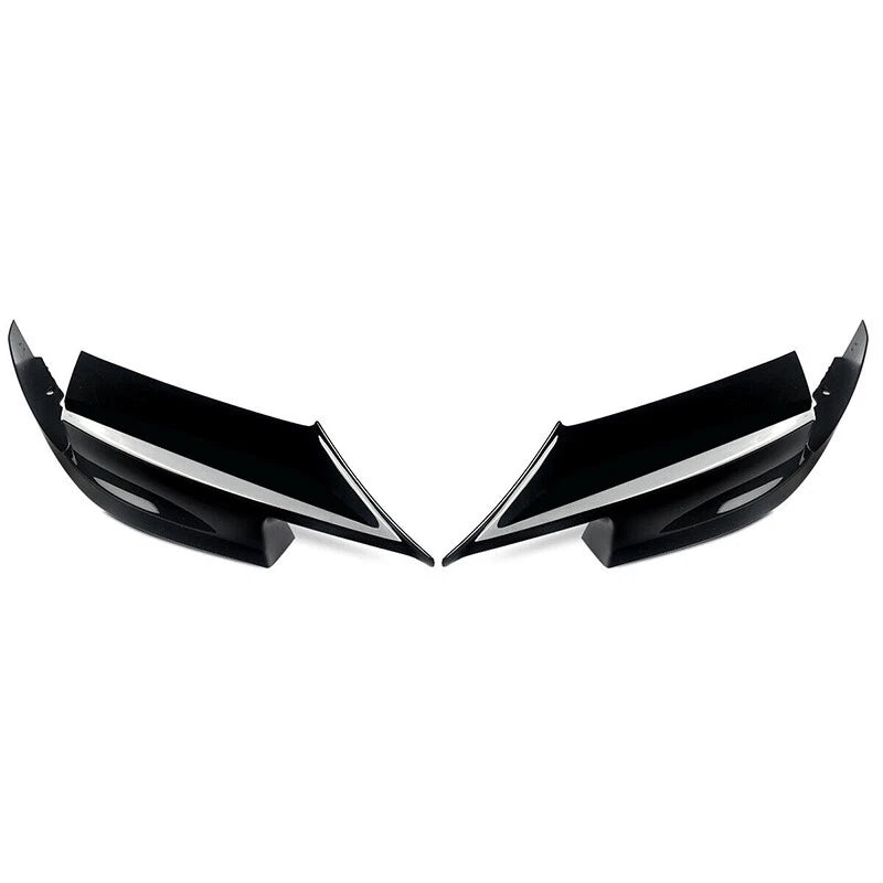 Front Bumper Corner Splitter Lip Glossy Black for BMW F10 M5 (2011-2017)