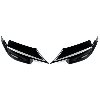 Front Bumper Corner Splitter Lip Glossy Black for BMW F10 M5 (2011-2017)