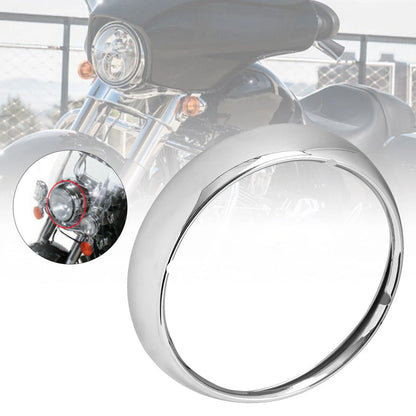 7" Chrome Headlight Bezel Light Cover for Harley Touring, Road King (1983)