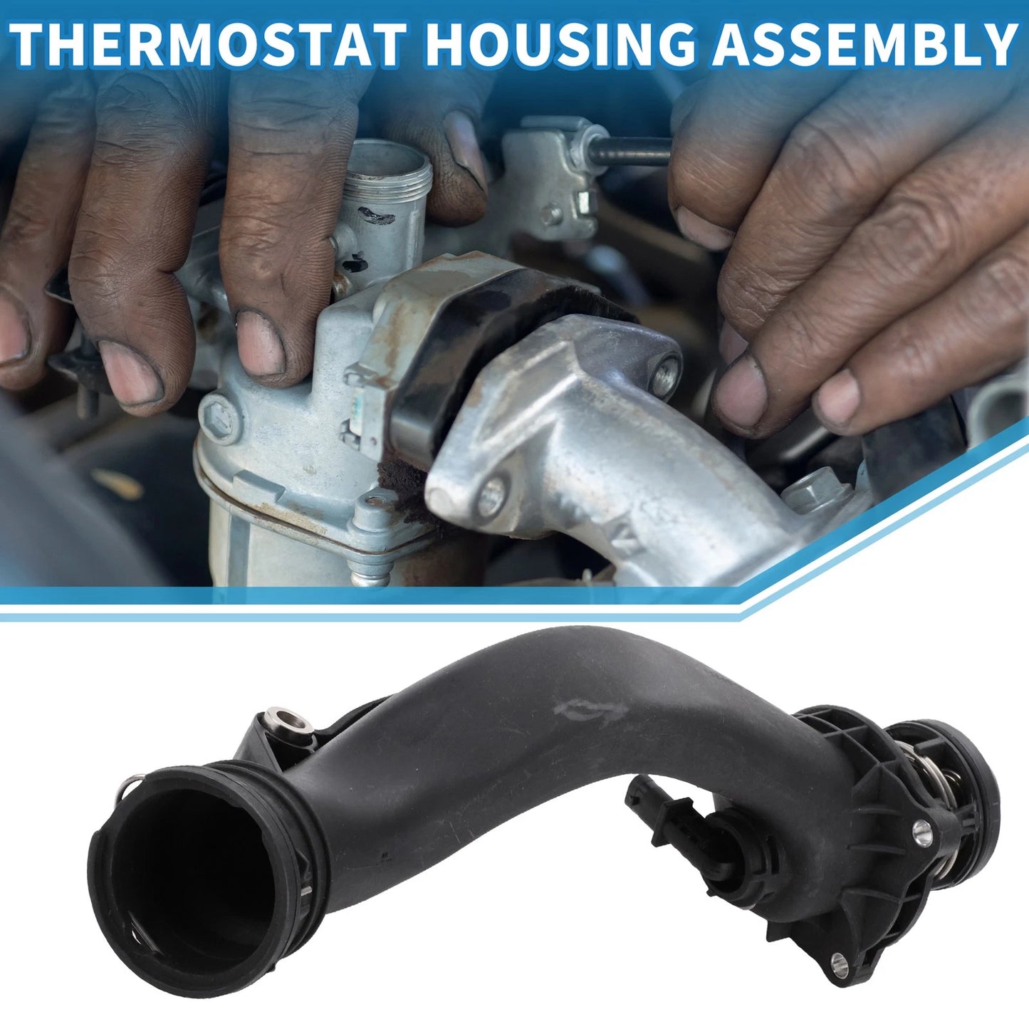 Engine Coolant Thermostat Housing for Mercedes-Benz E550 S550 (2012-2017)