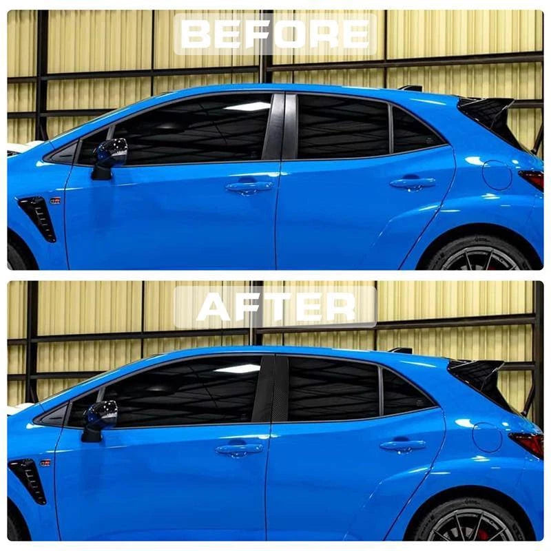 100%Carbon Exterior Windshield B-Pillar Panel Trim For Toyota GR Corolla 2023-25