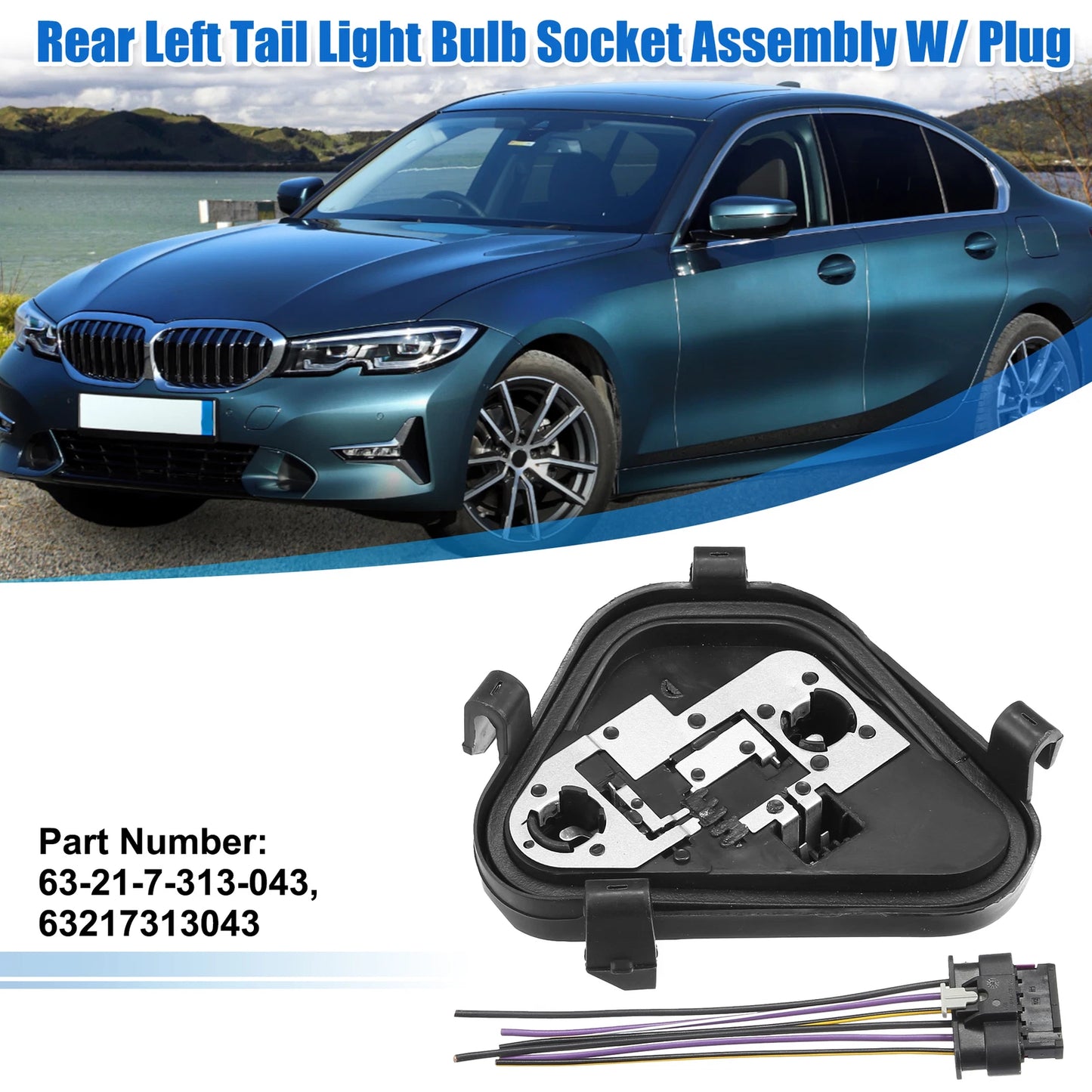 Rear Left Tail Light Lamp Socket for BMW (2012-2018)
