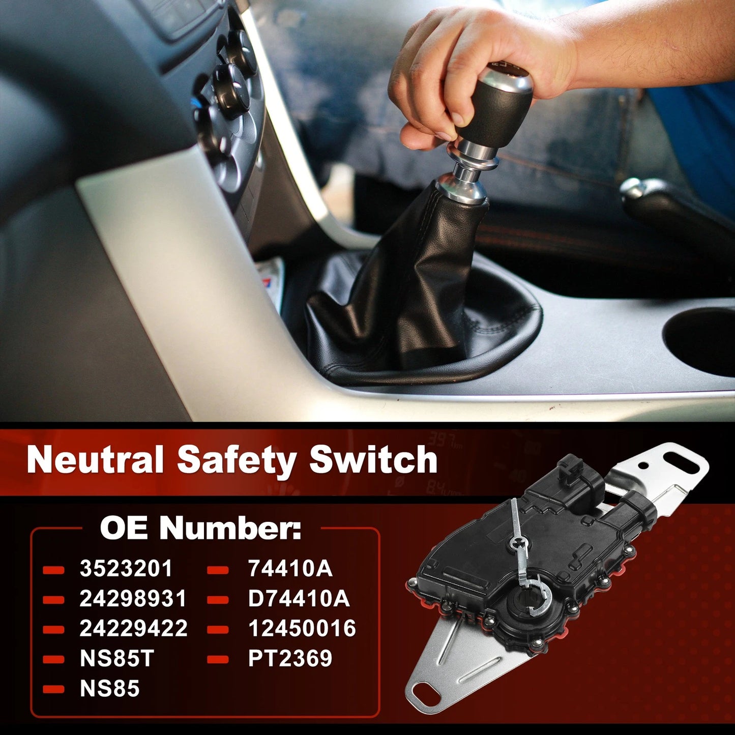Neutral Safety Switch with Wire 4L60E 4L80E Trans for Cadillac Chevy GMC
