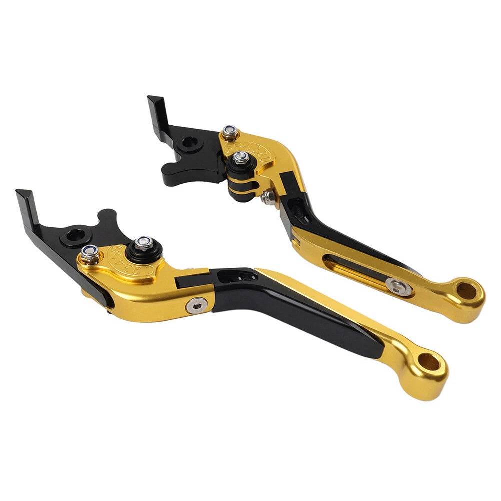 CNC Gold Extendable Brake Clutch Levers for Kawasaki Z900RS, ZX636, ZX6R (18-22)