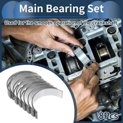 8 Pcs Main Bearing Set for Toyota Camry (1988–1991)