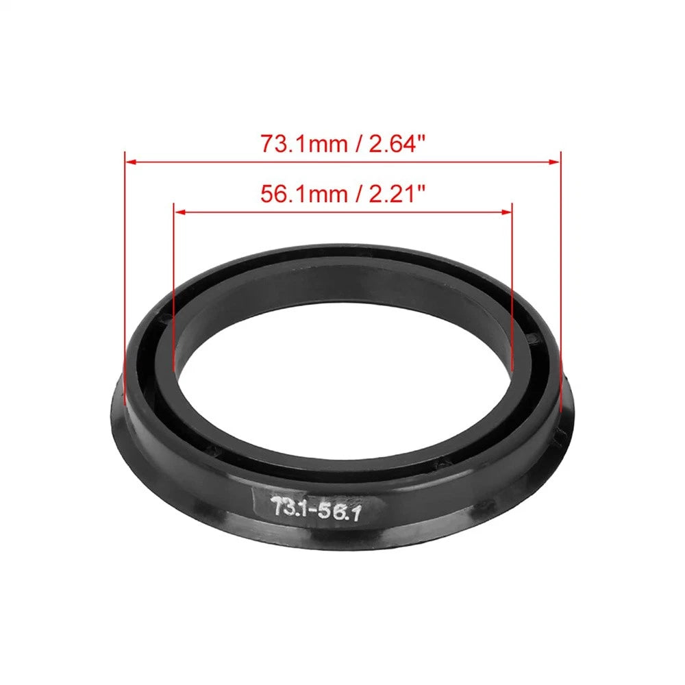 4x Plastic 73.1mm to 56.1mm Hub Centric Rings for Car Wheel Spacer