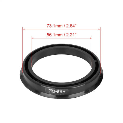 4x Plastic 73.1mm to 56.1mm Hub Centric Rings for Car Wheel Spacer