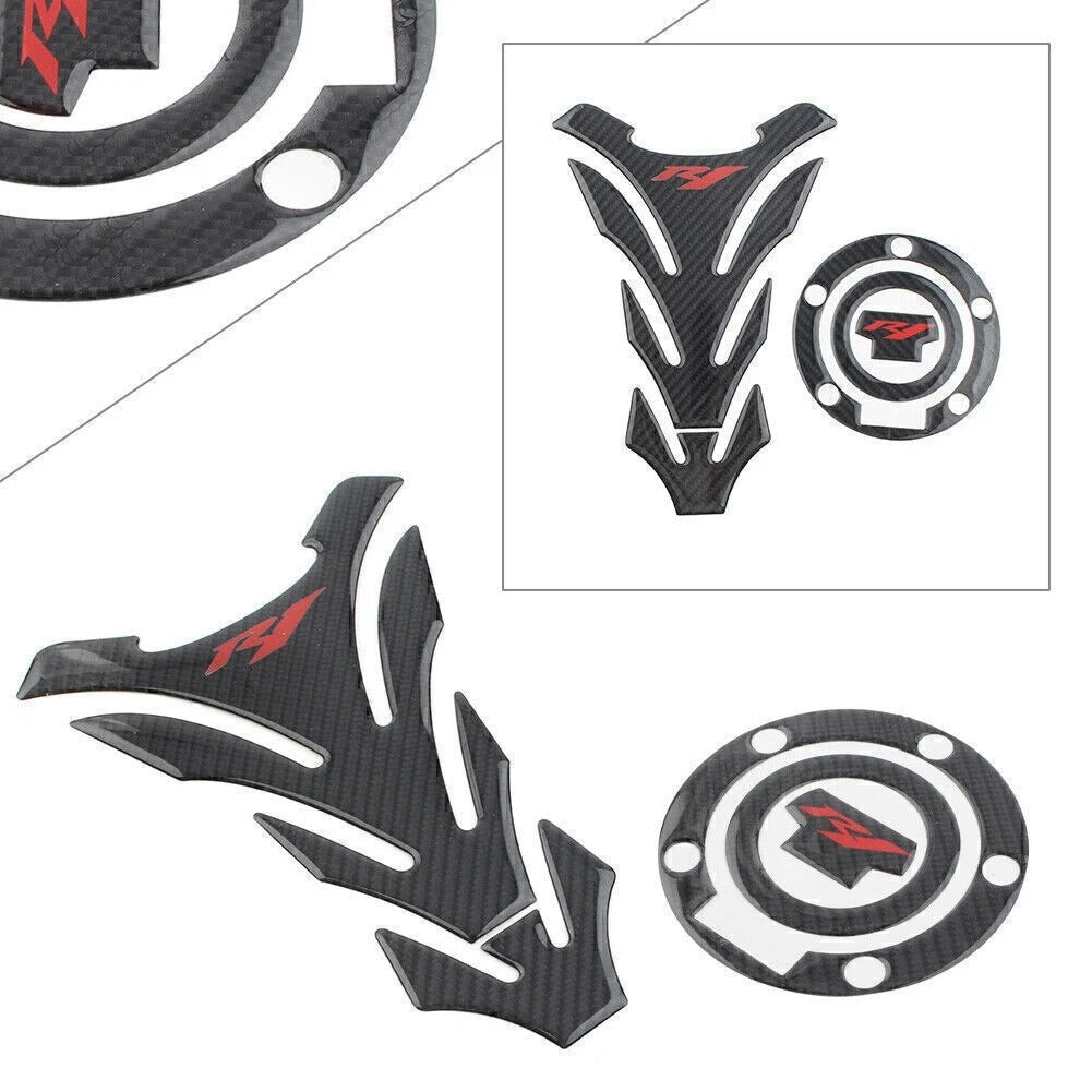 Grip Fuel Tank Pad Cap Cover Decal for Yamaha YZF1000 YZF-R1 R1M (2015-2023)