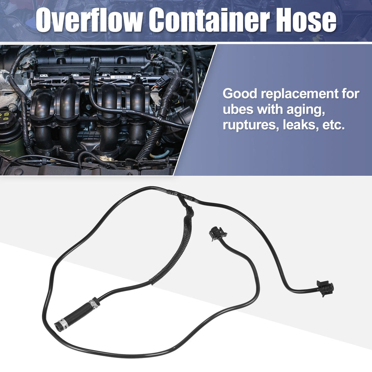 Radiator Coolant Reservoir Hose for Ford CV6Z-8K012-K (2011-2014)