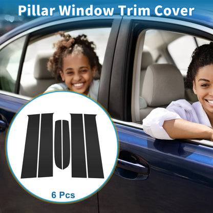 6 x Door Pillar Window Trim for Ford Ranger (2023-2024) Black