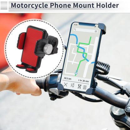Handlebar Mount Phone Holder 4.7-7.2 Phones PC Red for Motorcycle