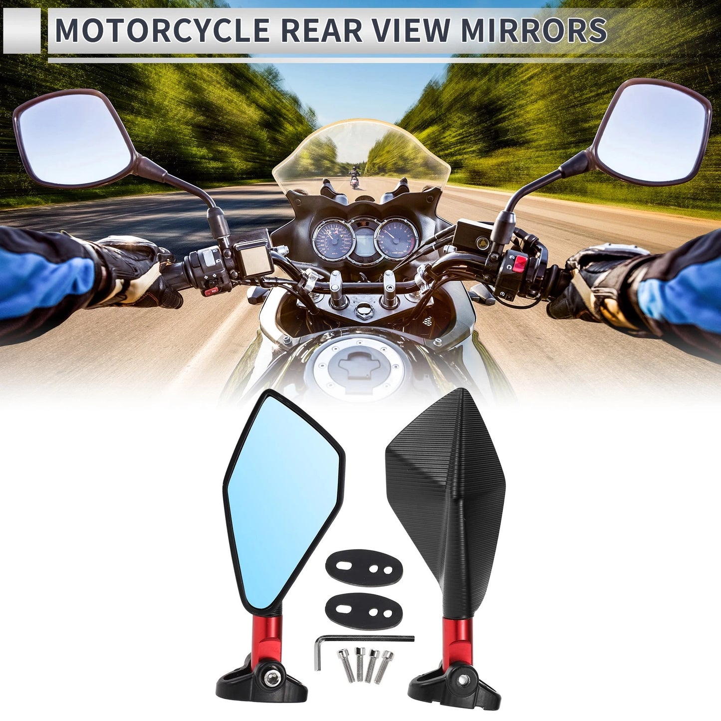 Rear View Mirrors / Handlebar Mirrors for M6 Motorcycle