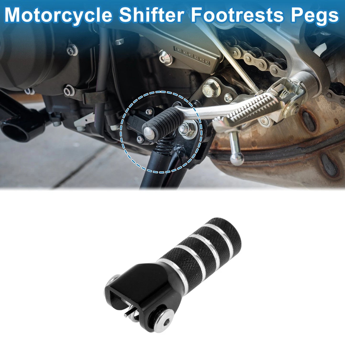 Shifter Footrests Pegs for Yamaha YZF Black
