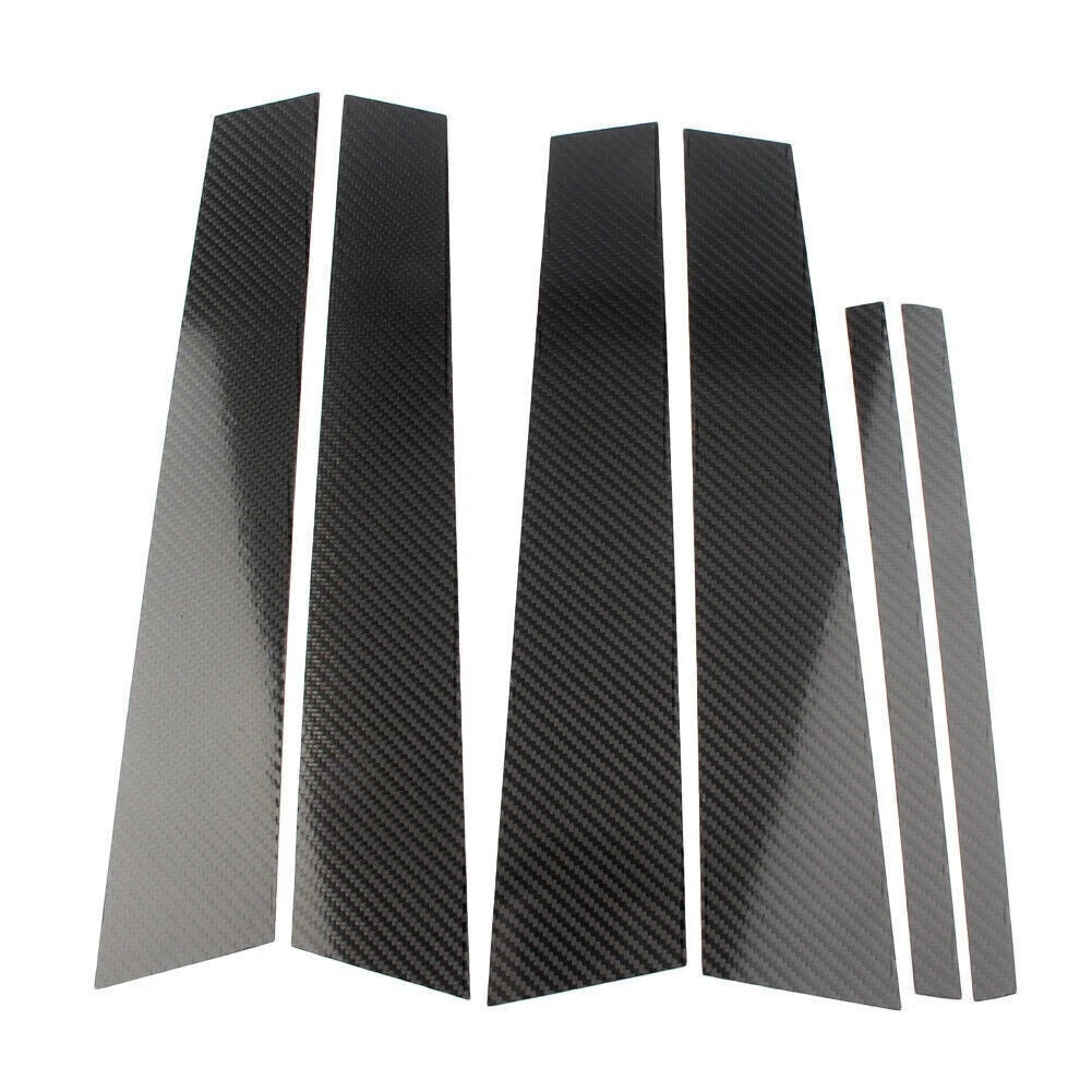 6PCS Carbon Fiber Door Window Trim Pillar Posts for BMW 3 Series (2013-2018)