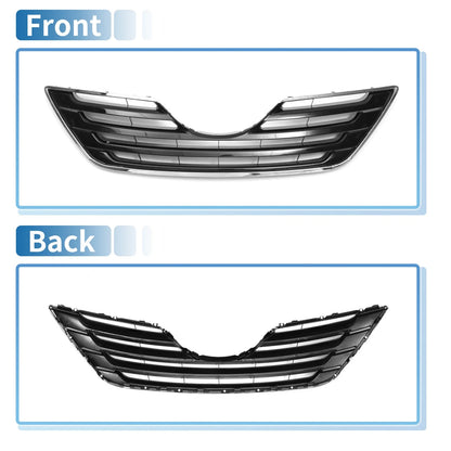 Front Bonnet Bumper Grille for Toyota Camry (2007) - Chrome Silver Black