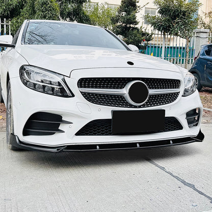 Bumper Spoiler Lip Splitter for Benz C Class W205 (2019-2021)