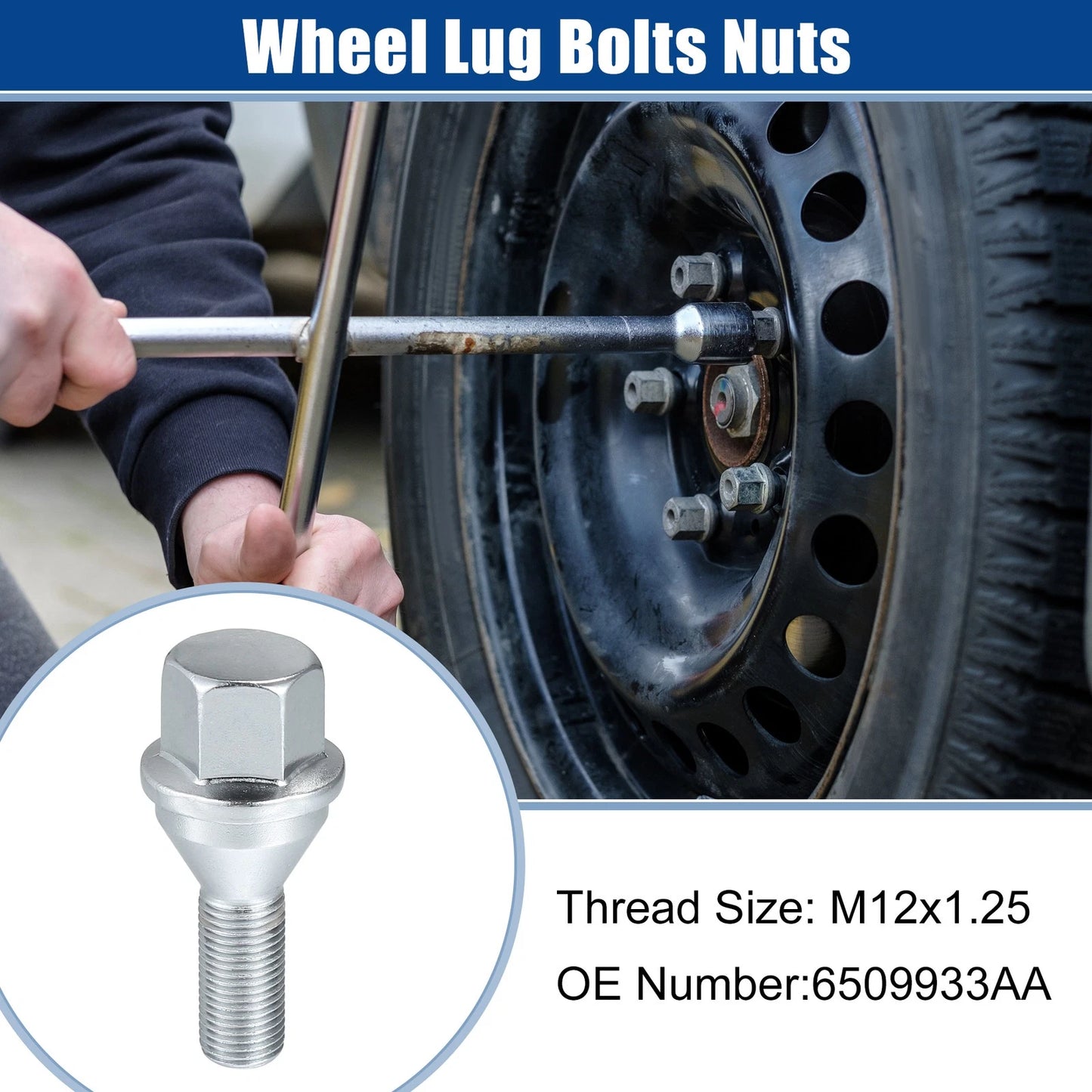 20 x M12x1.25 Wheel Lug Bolts for Jeep Cherokee (2014-2022)