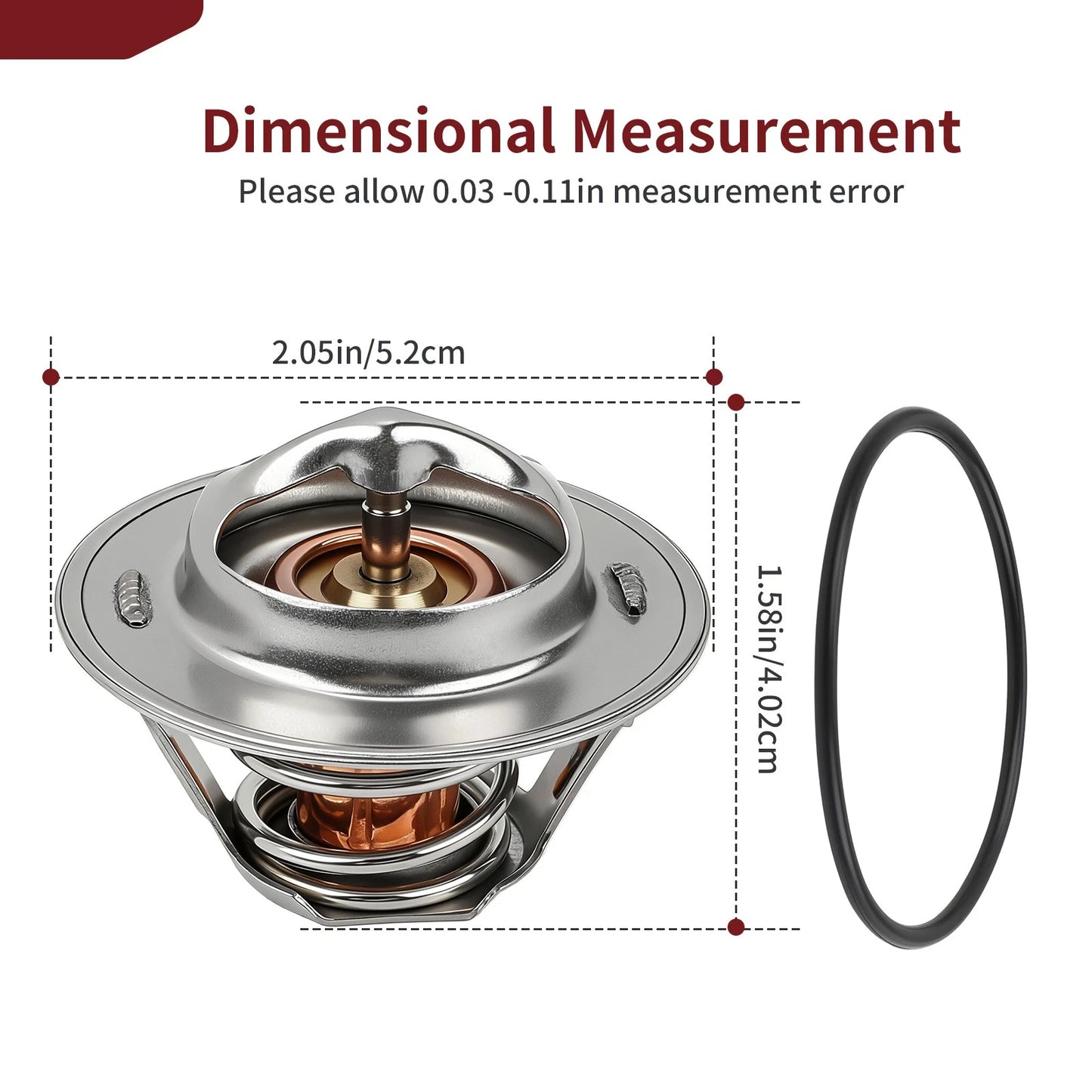 Thermostat w/ O-Ring for Kawasaki ZX6 ZX7 ZX7R ZX9R ZX10 ZX11 (1988–2004)