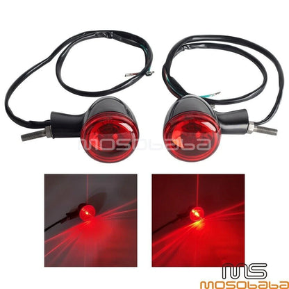 Bullet Taillights Red Brake Lights for Harley Sportster XL 1200 883 (92-22)
