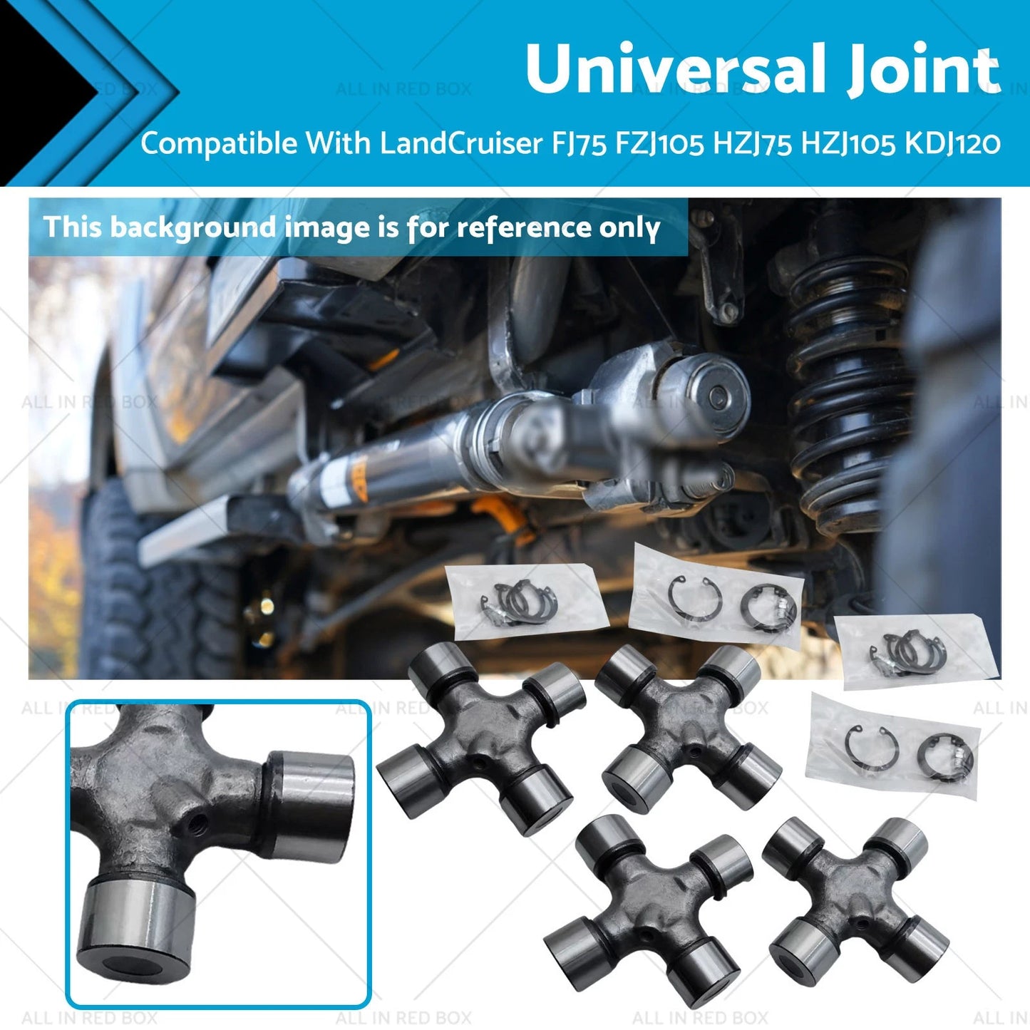 4x Universal Joints for Toyota LandCruiser HZJ75 HZJ105 VDJ78 FJ75 FZJ105