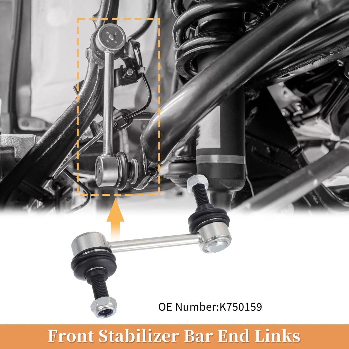 2 x Front Stabiliser Sway Bar Links for Lincoln MKX, Ford Edge (2007-2015)