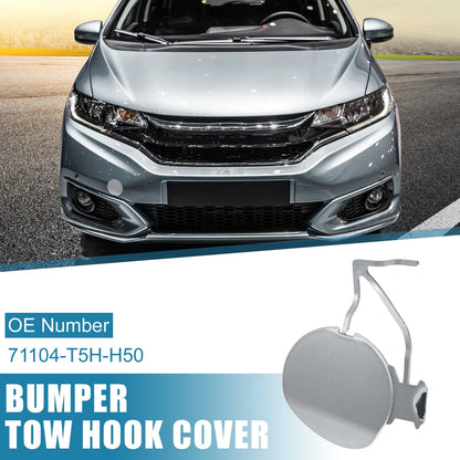 Front Bumper Tow Hook Cover for Honda Fit (2018-2019) Silver Tone