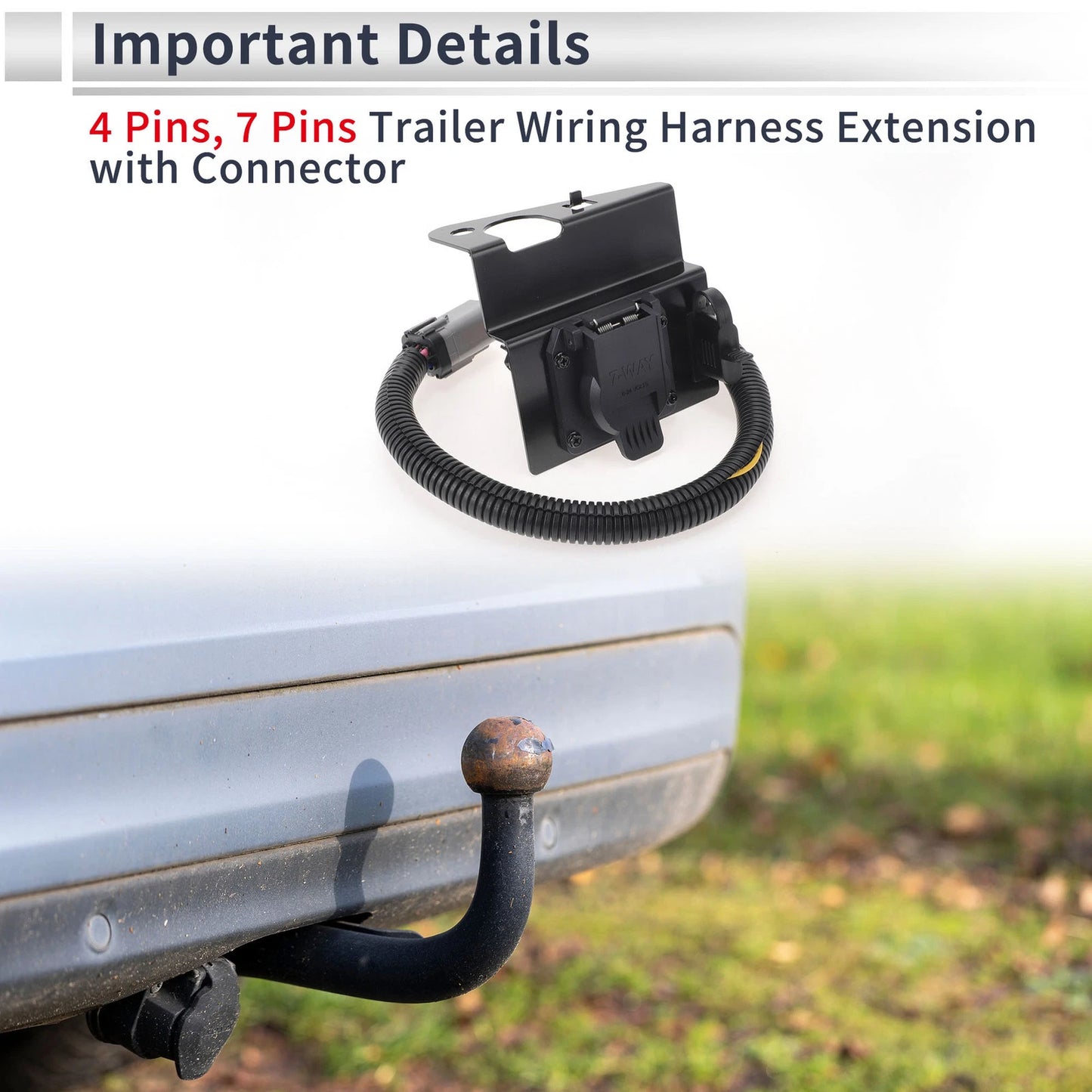 Trailer Wiring Connector Cord for Ford F-250 Super Duty (1999-2001)