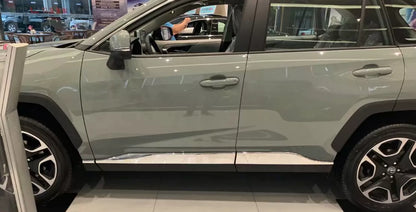 ABS Chrome Body Door Sill Molding Cover Trim for Toyota RAV4 (2019-2022)