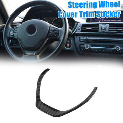 Carbon Fiber Pattern Black ABS Plastic Steering Wheel Covers for BMW 3 Series (2006-2013)